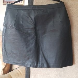 Black mini leather Skirt